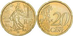 World Coins - France, 20 Euro Cent, 2001, MDP, Série BE / Proof, , Nordic gold