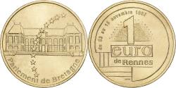 World Coins - France, 1 Euro de Rennes, 1997, Brass,