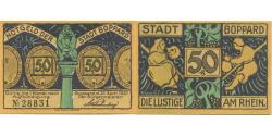World Coins - Banknote, Germany, Boppard Stadt, 50 Pfennig, personnage, 1921, 1921-04-21