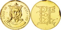 World Coins - France, Medal, Les Rois de France, Louis VII, History, , Vermeil