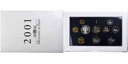 World Coins - France, Coffret 1 c. à 100 frs., 2001, Monnaie de Paris, Proof,