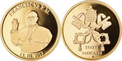 World Coins - Vatican, Medal, Le Pape François, 2013, , Copper Gilt