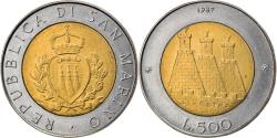 World Coins - Coin, San Marino, 500 Lire, 1987, Rome, , Bi-Metallic, KM:209