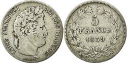 World Coins - Coin, France, Louis-Philippe, 5 Francs, 1839, Strasbourg, , Silver