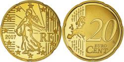 World Coins - France, 20 Euro Cent, 2007, Paris, BE, , Brass, KM:1411