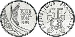 World Coins - Coin, France, Tour Eiffel, 5 Francs, 1989, Paris, , Nickel Clad