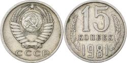 World Coins - Russia, 15 Kopeks, 1981, Saint Petersburg, Copper-Nickel-Zinc, , KM:131
