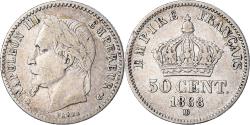 World Coins - Coin, France, Napoleon III, Napoléon III, 50 Centimes, 1868, Strasbourg