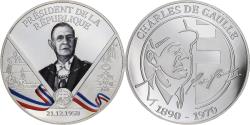 World Coins - France, Medal, Charles de Gaulle, Président de la République, n.d., Silver