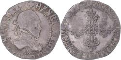 World Coins - Coin, France, Henri III, 1/2 franc au col gaufré, 1587, Paris,