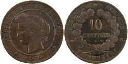World Coins - Coin, France, Cérès, 10 Centimes, 1874, Bordeaux, , Bronze