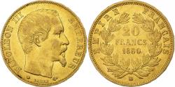 World Coins - France, 20 Francs, Napoléon III, 1860/50, Strasbourg, Gold,