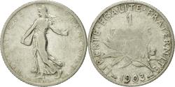 World Coins - Coin, France, Semeuse, Franc, 1903, Paris, , Silver, KM:844.1
