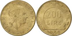 World Coins - Italy, 200 Lire, 1980, Rome, Aluminum-Bronze, , KM:105