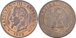 World Coins - France, Napoleon III, 2 Centimes, 1862, Bordeaux, Bronze, , Gadoury:104