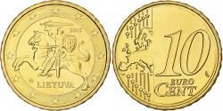World Coins - Lithuania, 10 Euro Cent, 2015, Vilnius, BU, , Nordic gold, KM:208