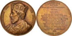World Coins - France, Medal, Lothaire, History, Caqué, , Copper