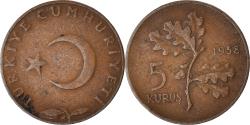 World Coins - Coin, Turkey, 5 Kurus, 1958