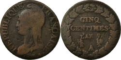 World Coins - Coin, France, Dupré, 5 Centimes, AN 7/5, Paris, , Bronze, KM:640.1