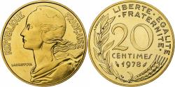World Coins - France, 20 Centimes, Marianne, 1978, Monnaie de Paris, série FDC