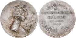 World Coins - France, Medal, Patronages du Libournais, Galgon, 1913, Silvered bronze