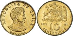 World Coins - Coin, Chile, 10 Centesimos, 1971, , Aluminum-Bronze, KM:194