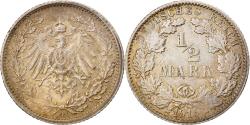 World Coins - Coin, GERMANY - EMPIRE, 1/2 Mark, 1915, Stuttgart, , Silver, KM:17