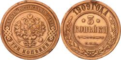 World Coins - Coin, Russia, Nicholas II, 3 Kopeks, 1909, Saint-Petersburg, , Copper