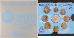 World Coins - San Marino, Coffret 1c. à 2€, 2003, Rome, FDC,