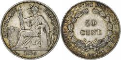 World Coins - French Indo-China, 50 Cents, 1936, Paris, Silver, , Lecompte:261