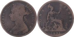 World Coins - Coin, Great Britain, Penny, 1891