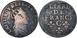 World Coins - Coin, France, Louis XIV, Liard, 1657, Caen, , Copper, KM:192.4