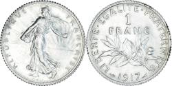 World Coins - Coin, France, Semeuse, Franc, 1917, Paris, , Silver, KM:844.1, Gadoury:467