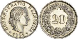 World Coins - Coin, Switzerland, 20 Rappen, 1961, Bern, , Copper-nickel, KM:29a