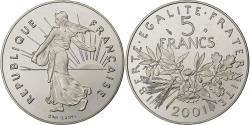 World Coins - France, 5 Francs, Semeuse, 2001, BE, Copper-nickel, , Gadoury:771a