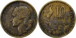 World Coins - France, 10 Francs, Guiraud, 1950, Beaumont - Le Roger, Aluminum-Bronze