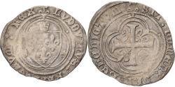 World Coins - France, Louis XI, Blanc à la couronne, 1461-1483, Montpellier, Billon