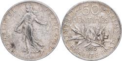World Coins - France, 50 Centimes, Semeuse, 1914, Paris, Silver, , Gadoury:420