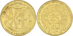 World Coins - Belgium, Token, Westvlaander, 25 Lovenaar, 1980, , Brass plated steel