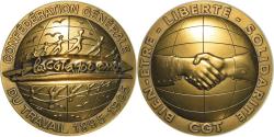 World Coins - France, Medal, La CGT a 100 Ans, Politics, Society, War, 1995, Gendis,