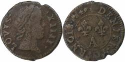 World Coins - France, Louis XIV, Denier Tournois, 1649, Paris, Copper, , Gadoury:70