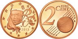 World Coins - France, 2 Euro Cent, 2013, Proof, , Copper Plated Steel, KM:1283