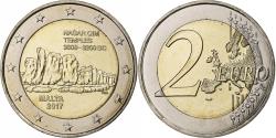 World Coins - Malta, 2 Euro, Mnajdra temples, 2017, Bi-Metallic,