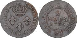 World Coins - French Guiana, Cayenne, Louis XVI, 2 Sous, 1789, Paris, Copper,