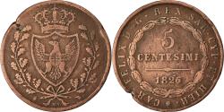 World Coins - Coin, ITALIAN STATES, SARDINIA, Carlo Felice, 5 Centesimi, 1826, Genoa