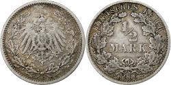 World Coins - GERMANY - EMPIRE, 1/2 Mark, 1906, Muldenhütten, Silver, , KM:17