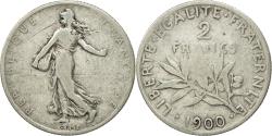 World Coins - Coin, France, Semeuse, 2 Francs, 1900, Paris, , Silver, KM:845.1