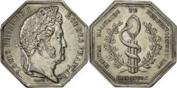World Coins - France, Token, Louis Philippe Ier, Hôpital Militaire, Caqué, , Silver
