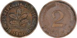 World Coins - Coin, Germany, 2 Pfennig, 1960