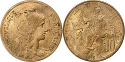 World Coins - France, 10 Centimes, Daniel-Dupuis, 1916, Paris, Bronze,